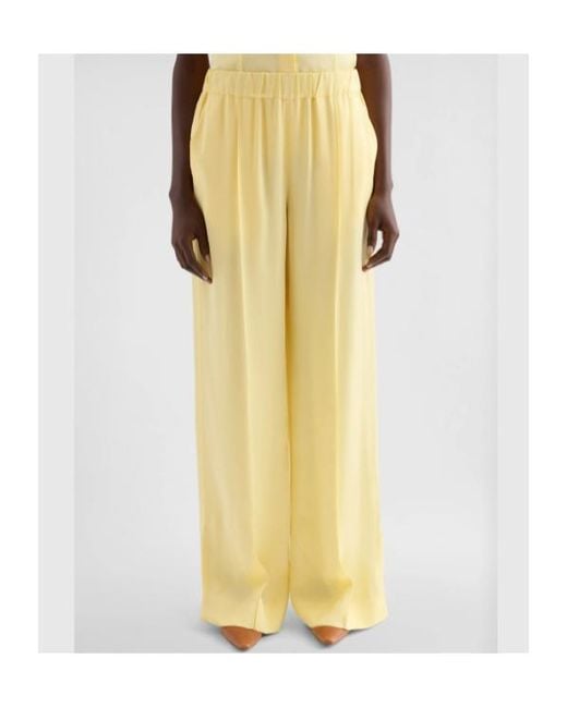 Jil Sander Yellow Fluid Viscose Trousers