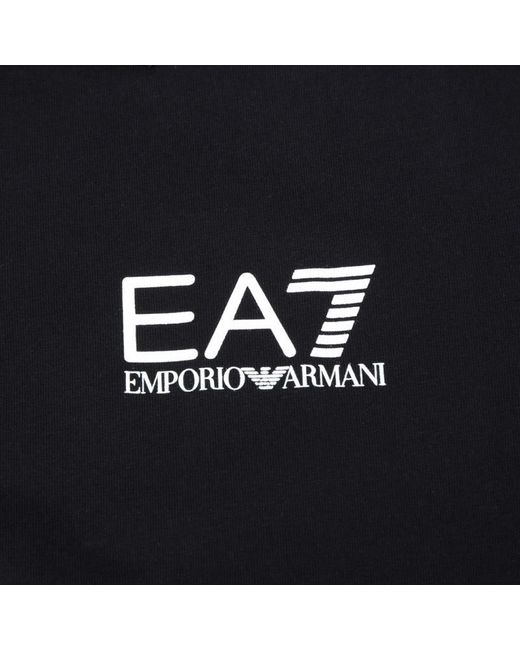 EA7 Blue Long-Sleeved Polo Shirt for men