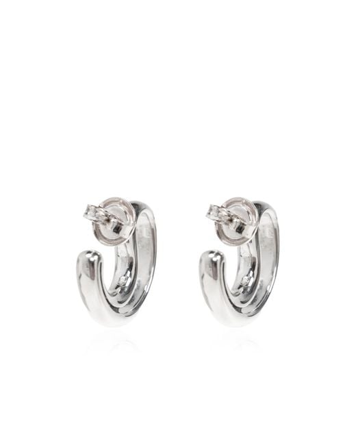 Bottega Veneta Metallic Logo Earrings