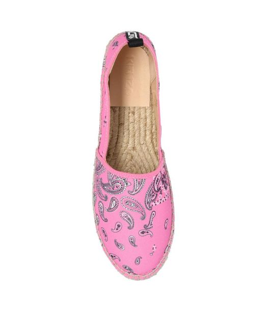 KENZO Pink Bandana Platform Espadrilles
