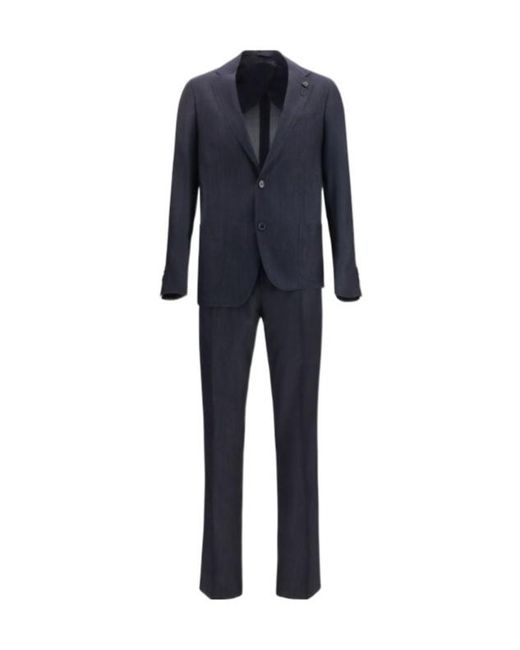 Lardini Blue Two-Piece Single-Breasted Suit for men