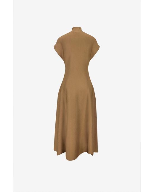 Khaite Natural Short Sleeve Dress