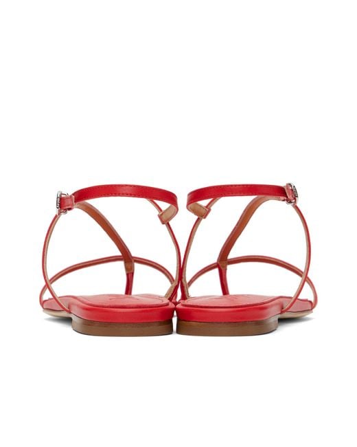 Aeyde Red Ella Flats