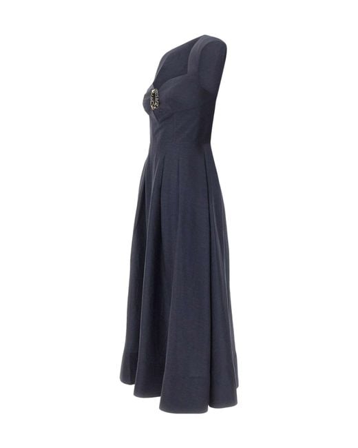 Rebecca Vallance Blue Serenity Sweetheart Midi Dress