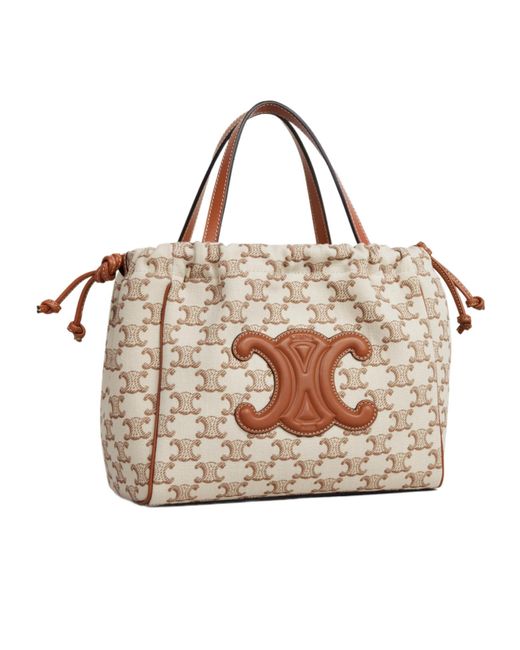 Céline Pink Small Cabas Triomphe Strap Shoulder Bag
