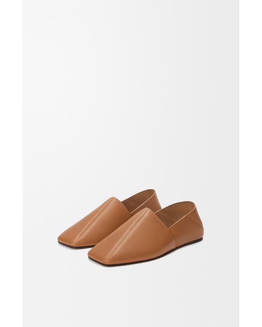 Loewe Brown Square-Toe Casual Shoes for men