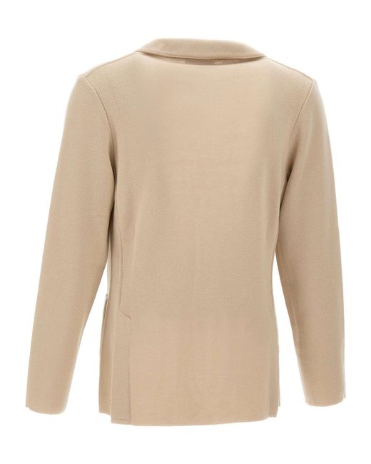 Lardini Natural Buttoned Flower-Embellished Blazer for men