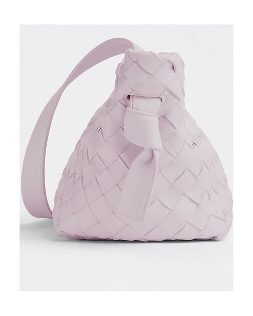 Bottega Veneta Purple Tie Intrecciato Snap-Locked Shoulder Bag