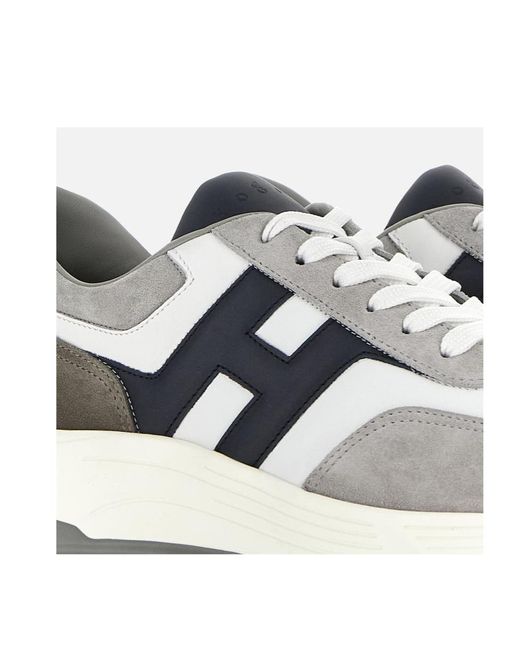 Hogan White Round-Toe Sneakers for men