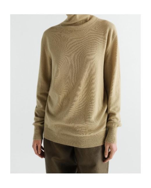 Lemaire Natural Stand-Collar Sweater