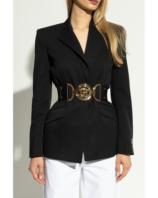 Versace White Medusa '95 Elasticated Band Belt