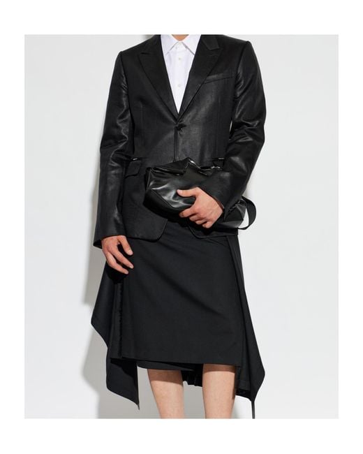 McQueen Black Single-Breasted Suit Jacket for men