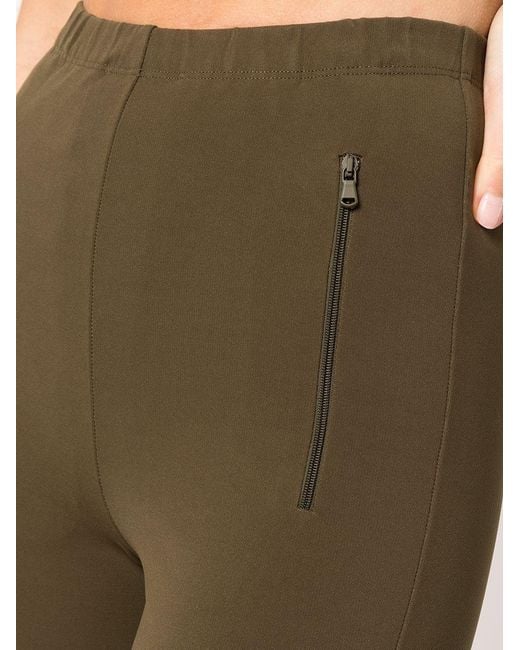 Wardrobe NYC Green Zipped Leggings