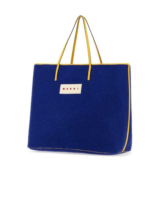 Marni Blue Medium Reversible Janus Tote Bag for men