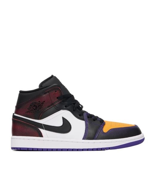 Nike Blue Air Jordan 1 Mid Se High-Top Casual Sneakers for men
