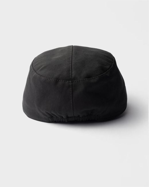 Prada Black Cotton Baseball Cap for men