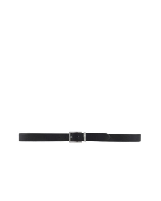 Emporio Armani White Logo-Buckle Fastened Belt for men