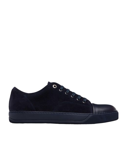 Lanvin Blue Dbb1 Leather And Suede Sneakers for men