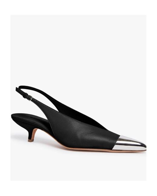 Sportmax Black Metal Pointed Open-Heeled Shoes