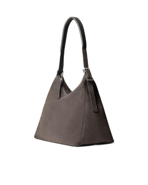 Lemaire Brown Belted Zipped Hobo Bag for men