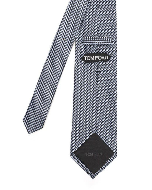 Tom Ford Blue Logo Tie for men