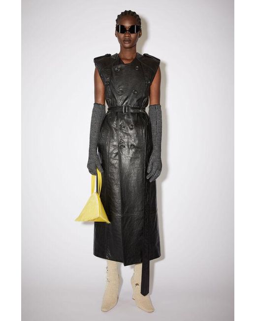 Acne Gray Sleeveless Double-Breasted Coat