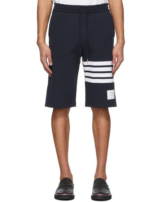 Thom Browne Blue Bar Bermuda Shorts for men