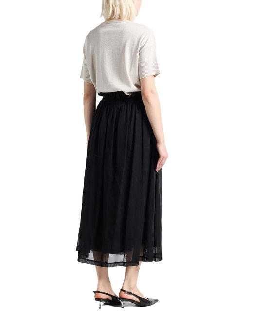 Brunello Cucinelli Black Solid Color Umbrella Skirt