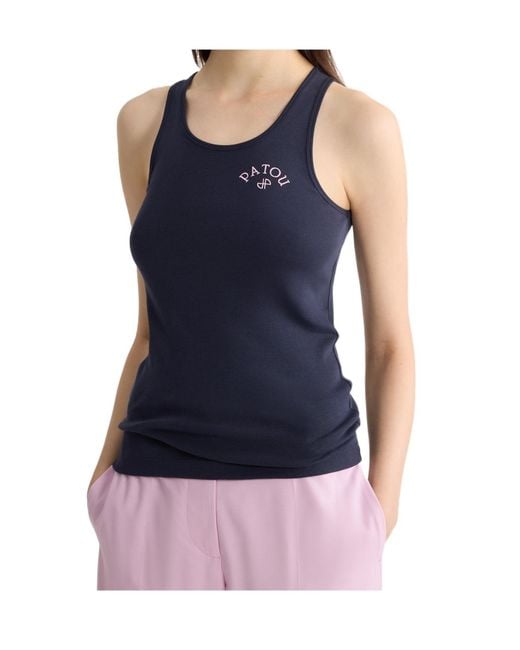 Patou Blue Logo Tank Top
