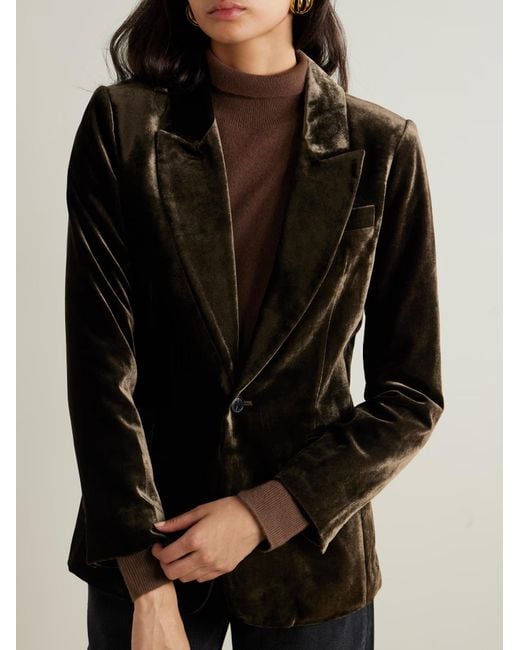 FRAME Black Single-Breasted Blazer