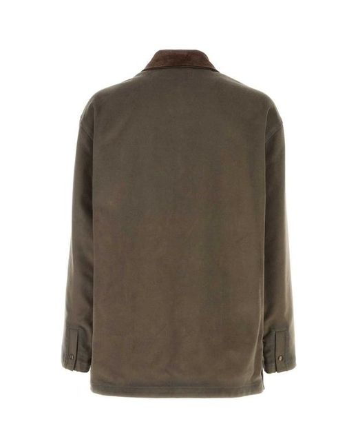 Loewe Brown Medium-Weight Brushed Overshirt for men