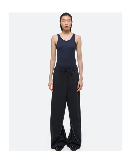 Helmut Lang Blue Round Collar Vest