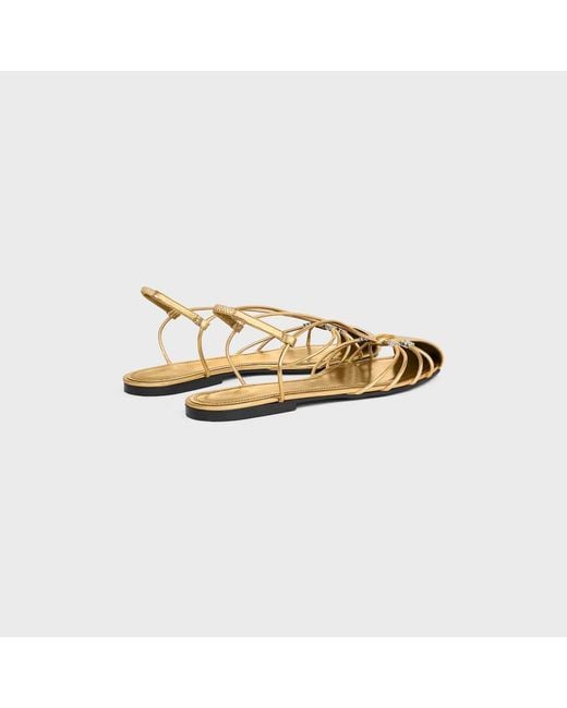 Céline Metallic Cocktail Sandal