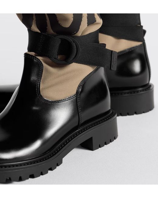 Dior Black Christian D-Major Round Toe Boots
