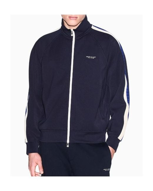 ARMANI EXCHANGE Blue Sweatshirt Stretch Modal With Cotton Lining for men