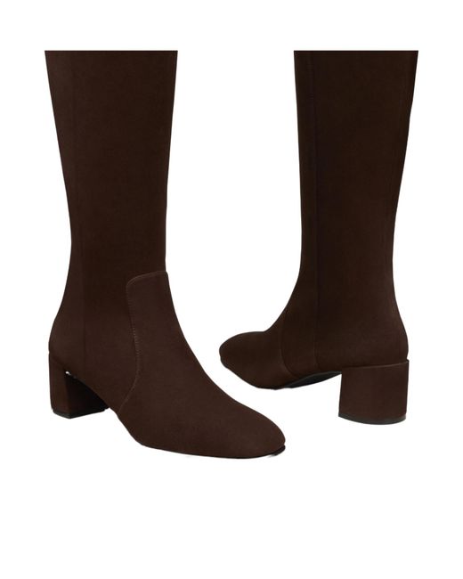 Stuart Weitzman Brown Maeve Zip Boot