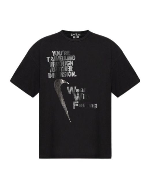 Comme des Garçons Black Printed T-Shirt for men