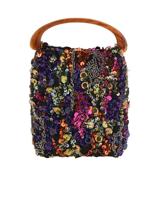 Dries Van Noten Pink Micro Embellished Tote Bag