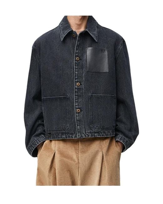 Loewe Blue Denim Workwear Jacket for men