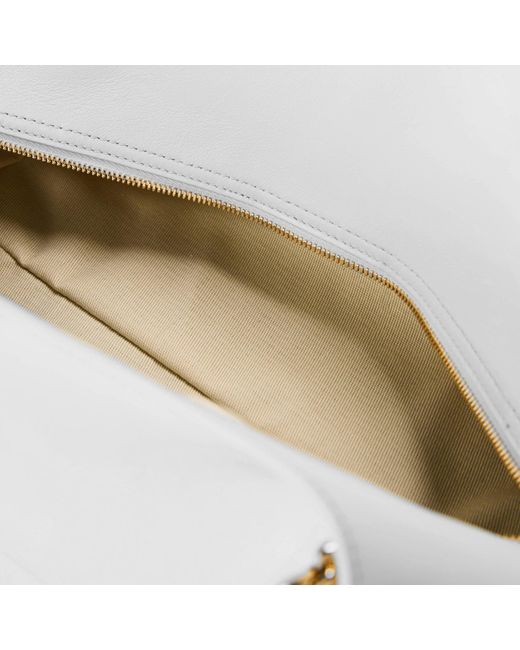 Ferragamo White Minimalist Shoulder Bag