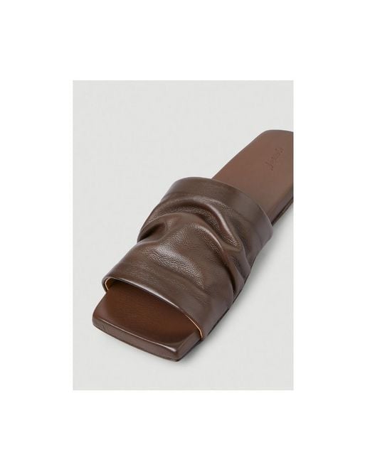 Marsèll Brown Logo Flat Slippers