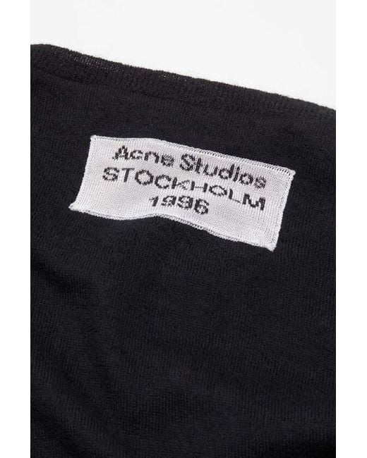 Acne Blue Logo Patch Crewneck Jumper for men