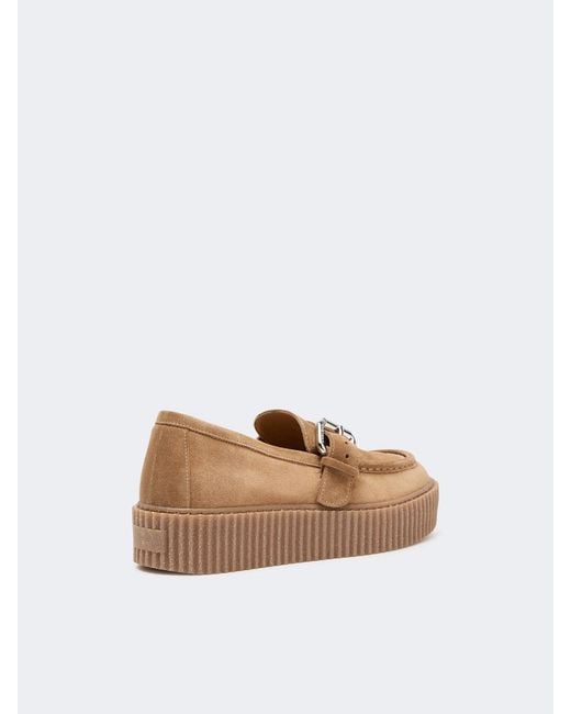 Weekend by Maxmara Brown Wkanavetta Monk Strap Loafers