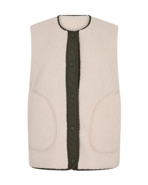 Varley White Button Reversible Vest