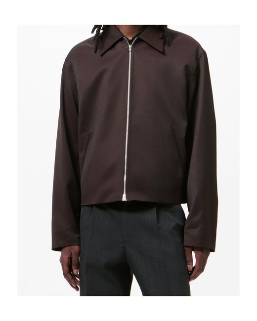 Our Legacy Brown Form Flex Zipped Jacket for men