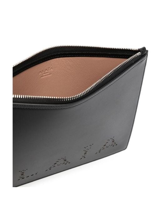 Alaïa Black Alaïa Sandy Zipped Large Clutch Bag