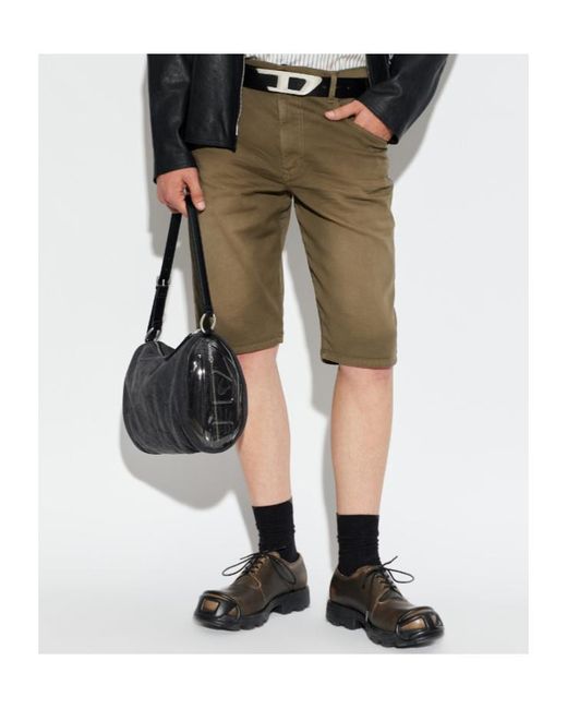 DIESEL Green D-Krooley-Bw Jogg Denim Shorts for men