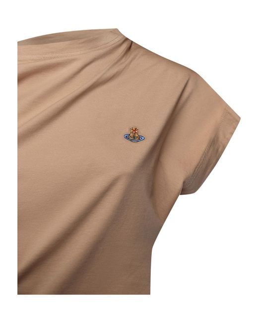 Vivienne Westwood Natural Asymmetric Short-Sleeved T-Shirt