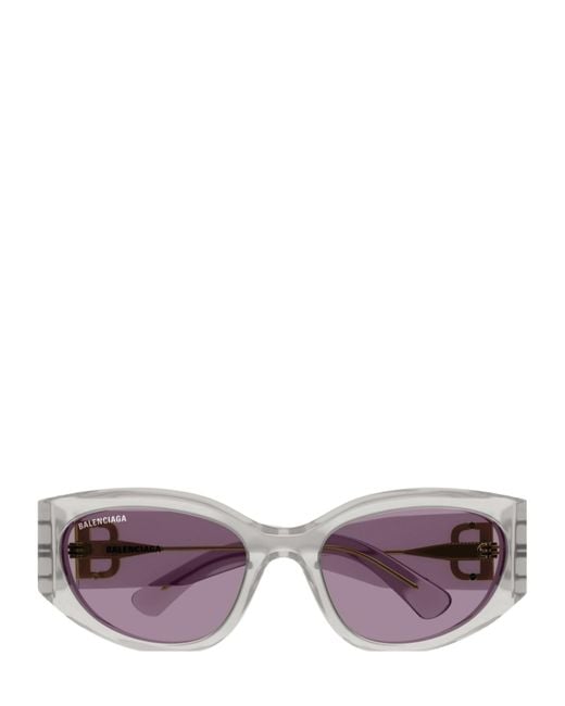 Balenciaga Purple Eyewear Cat-Eye Frame Sunglasses