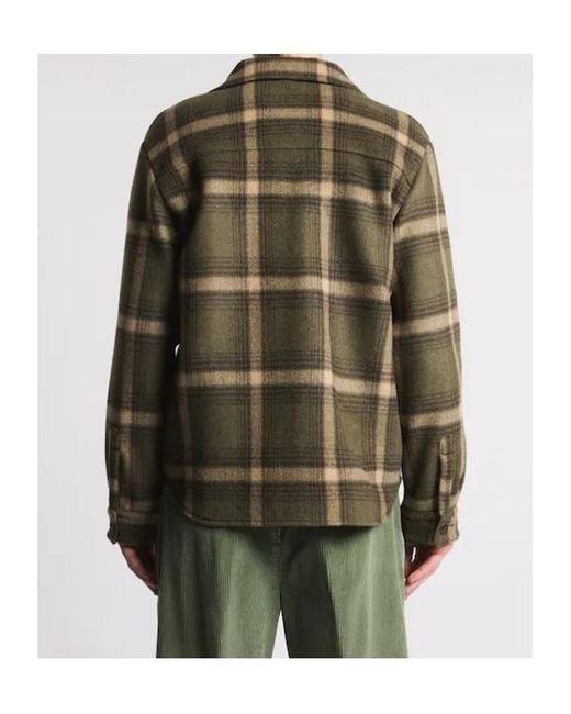 Fay Green Archive Plaid Overshirt Jacket for men